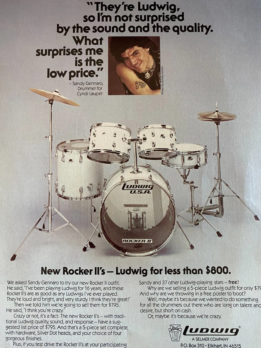 Ludwig Drums Sandy Gennaro Full Page Vintage Print Ad eBay