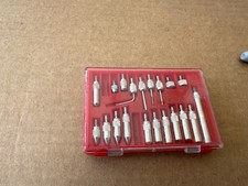 Dial Indicator Point Tip Set in Protective Plastic Case - Missing 2 Tips
