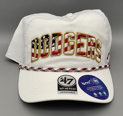 Los Angeles Dodgers USA Flag Script 47 Brand Hat Hitch Snapback
