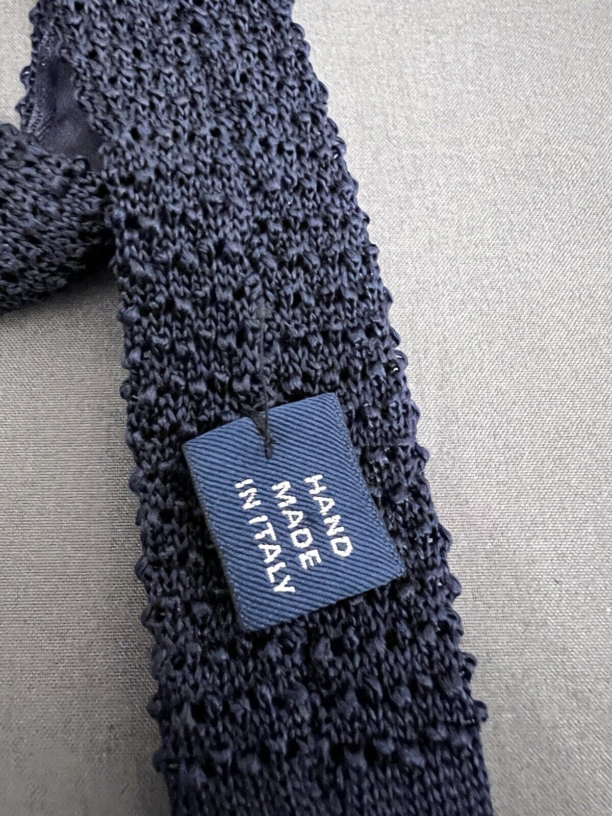 Polo Ralph Lauren Navy Blue Silk Knit Tie W/ Squa… - image 3