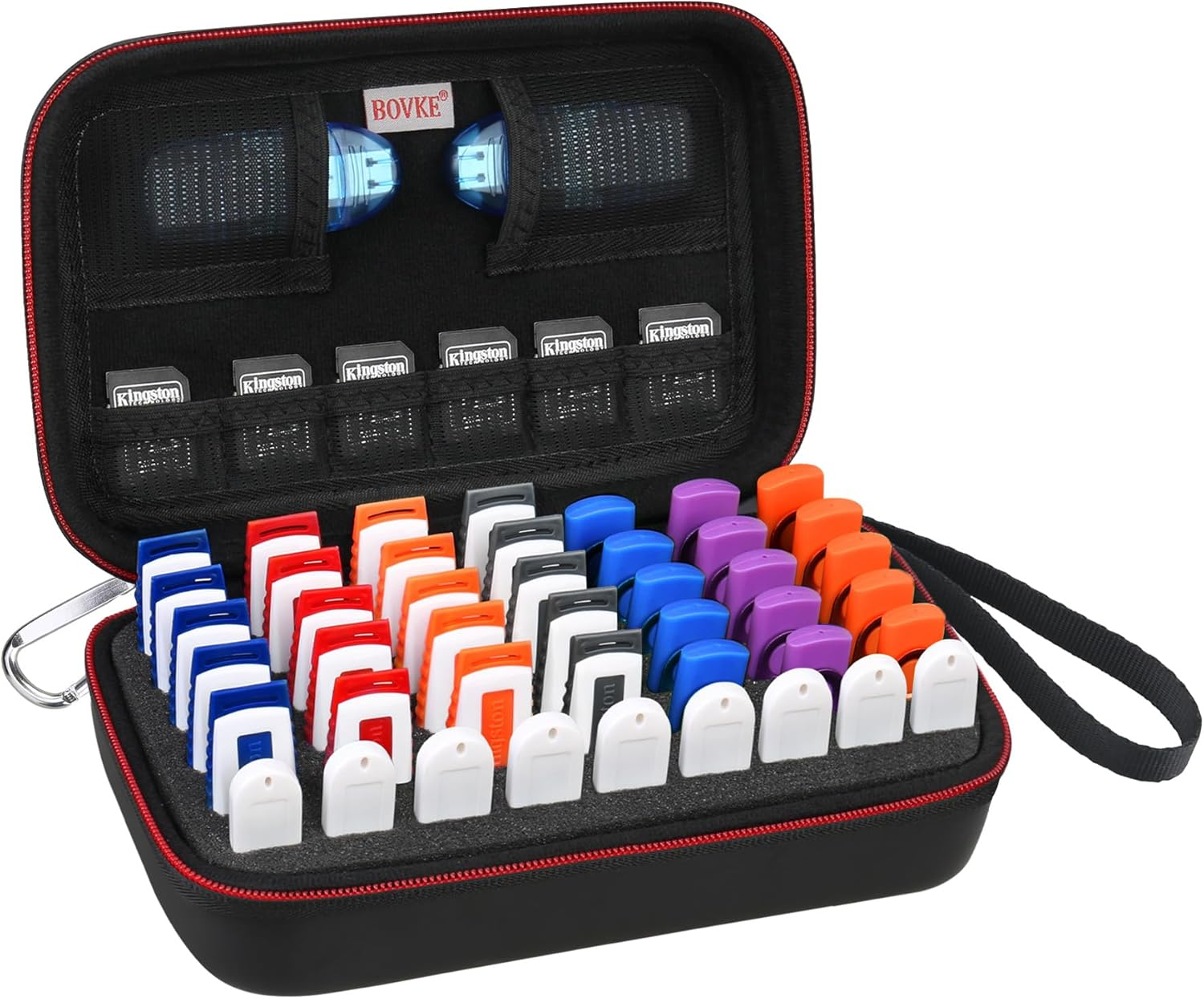 48-Slot USB Flash Drive & SD Card Holder for Thumb Drives and Memory Cards-image
