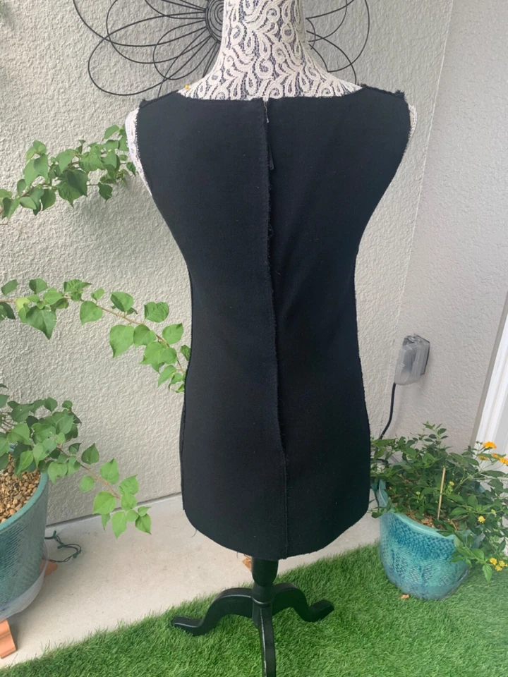 Mini Vestido Vaina Dolce & Gabbana D&G Negro Corto Lana Sin Mangas Pequeño IT38/2-4 Foto 2 de 4