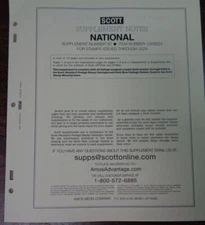 SCOTT National 2024 US Stamp album supplement # 92 NEW most recent 100S024