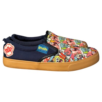 Ground Up SpongeBob SquarePants Nickelodeon Slip On Shoes Graphic Men's US 