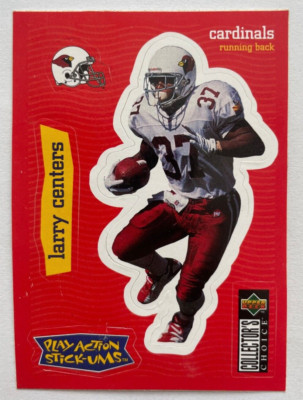 1997 UD Collector's Choice Football Play Action Stick-Ums #S8 Larry Centers