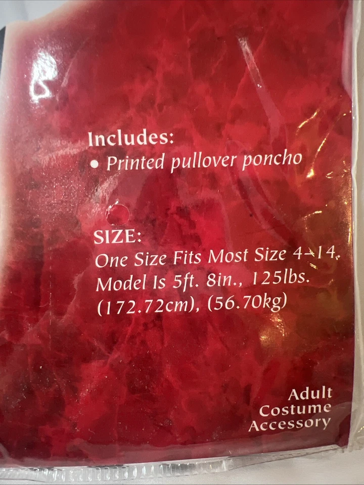 Poncho Muñeco de Nieve Adulto Disfraz Accesorio OSFM 4-14 Blanco Fiesta Invierno Navidad Foto 2 de 3