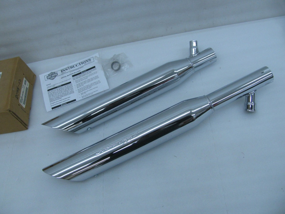 New Harley Davidson Chrome Screamin Eagle Mufflers Softail 80444