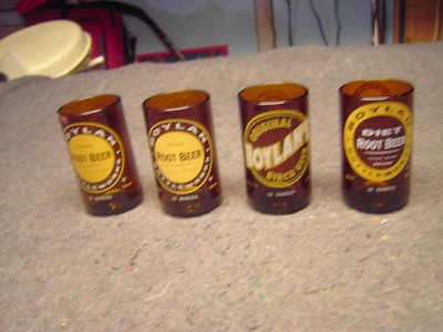 Set of Four BOYLAN BOTTLE WORKS ROOT BEER Tumblers In Good Condition