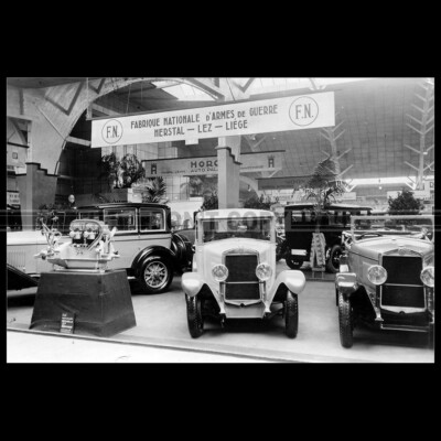 Photo A.029592 FN NATIONAL FACTORY (HERSTAL) STAND AMSTERDAM MOTOR SHOW 1928