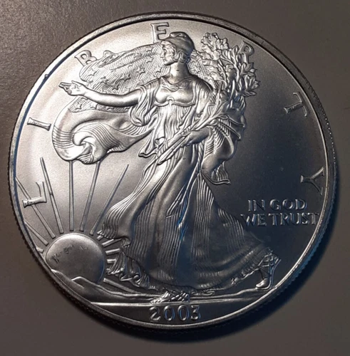 2003 American Silver Eagle $1 Uncirculated .999 fine 1 oz Philadelphia (33f-L11)