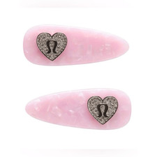 Pink Clips Lululemon Jewelled Alligator Clips 2 Pack Blush Blend/Silver