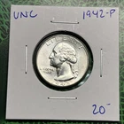 1942 P Silver UNC Washington Quarter Coin Collection