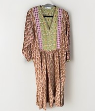 Zara Cotton Crochet Trim Daughters Floral Dress India Women's Size M