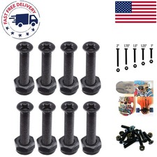 Steel Mounting Bolts  Nuts Set for Skateboards - Ideal for Upgrades  Repairs