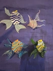 Murano Style Blown Glass fish Figurines 4 Pieces