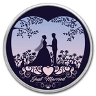 1 oz Silver Colorized Round - APMEX (Just Married - Silhouette)-Pre-Sale