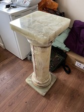 Green oynx classical alabaster column  jardiniere marble pedestal plinth stand