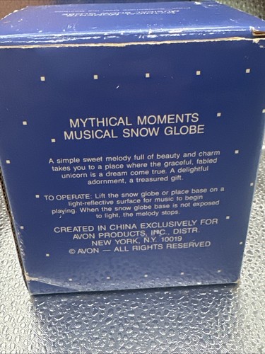 Globo de nieve musical AVON MOMENTOS MÍTICOS 3 PULGADAS PLÁSTICO CIB EMBALAJE ORIGINAL - Imagen 4 de 12