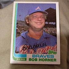 Topps 1982 Bob Horner Atlanta Braves #145 Baseball Card Base Set