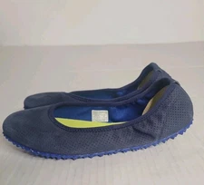 Plae Crosby Slip-on Slats SZ 8 Suede Ballerina Blue