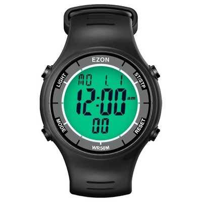 EZON Digital Watch with Stopwatch Countdown Timer Alarm EL Backlight,Ultra-Th...