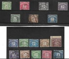 POSTAGE DUE USED SELECTION INCLUDES 1914 MY REF 805