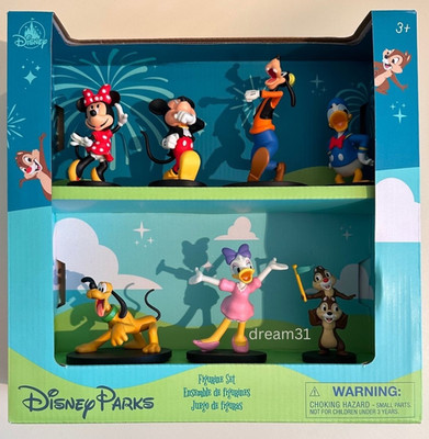 NIB Disney Parks Mickey & Friends Figurine 7 pieces Play Toy Figure Set