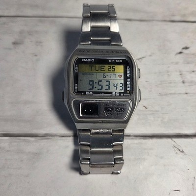 Casio BP300 Digital Wristwatch Vintage Silver Timepiece Classic Authentic