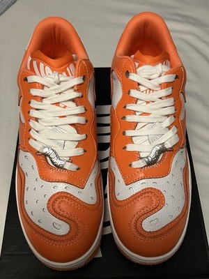 MSCHF Super Normal 2 Orange Milk Leather Sneakers White Orange MSCHF005-1-OM