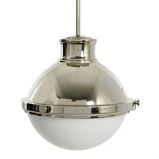 Robert Stevenson Lighting Cameron - 2-Tone Metal and Frosted Glass Ceiling Li...