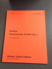   Brahms piano sonata op2/Vienna original version sheet music   