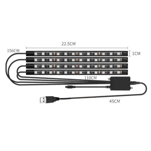 Car LED Atmosphere Lights with App Control and Voice Activation Features - Picture 7 of 7