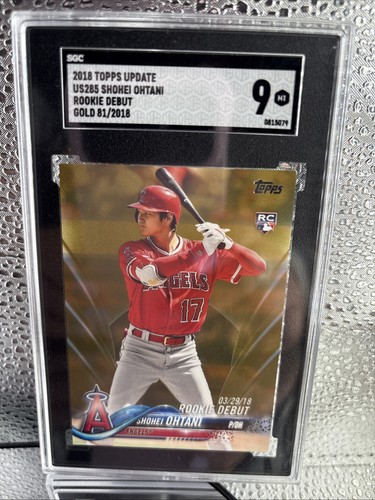 2018 Topps Update Series -  Shohei Ohtani #US285 Gold /2018 (RC) SGC 9 MINT