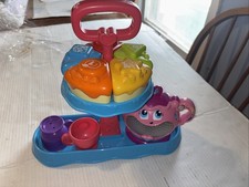 Leap Frog Musical Rainbow Tea Party With Rare Cake Stand Tea Pot Cake Slices