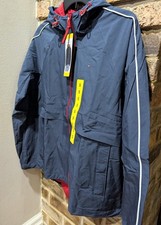 New Tommy Hilfiger Windbreaker Zip Up Hooded Jacket Navy Small NWT