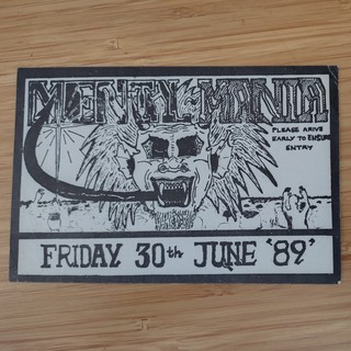 Real Life presens Mental Mania Jun 1989 Acid House Rave Flyer Rat Pack