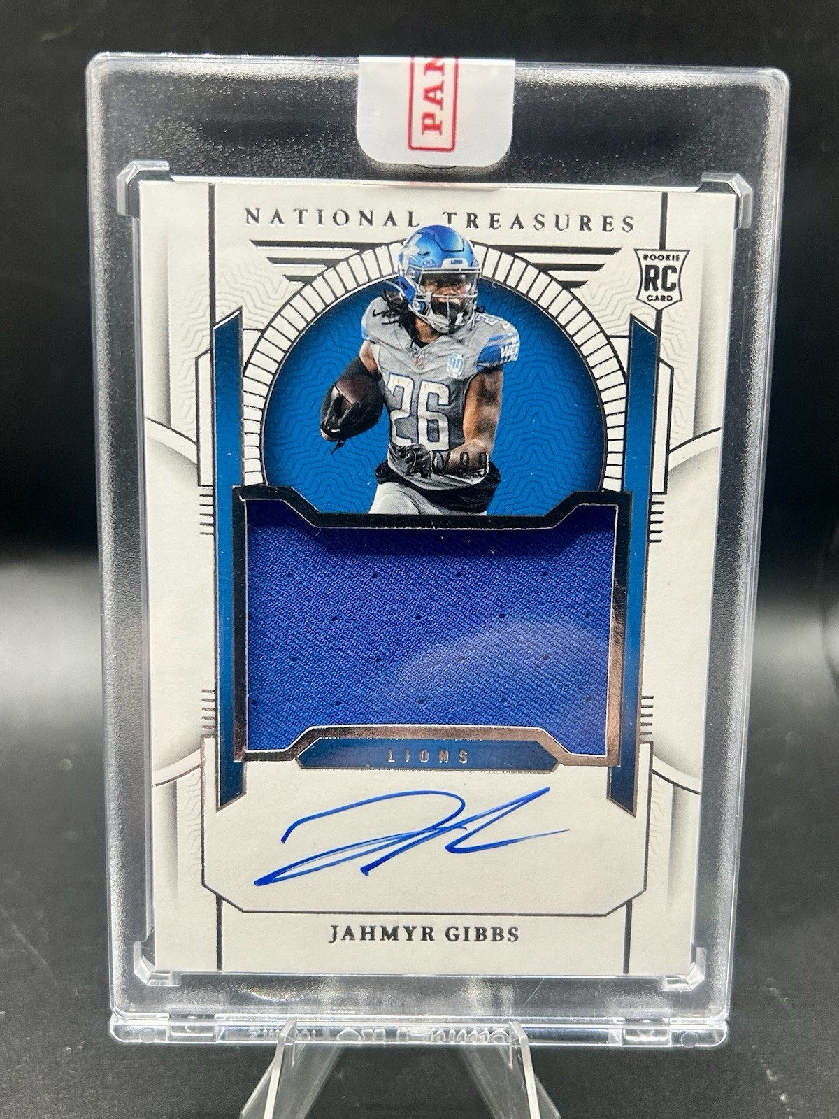2023 Panini National Treasures JAHMYR GIBBS #167 Patch Auto Rookie RPC RC #/99