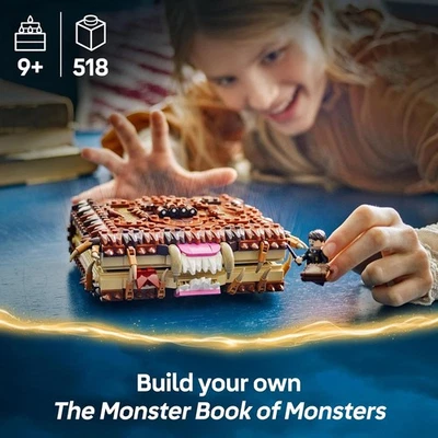 519Pcs Monster Book Building Set Chomping Model DIY Bricks Toy Christmas Gift UK