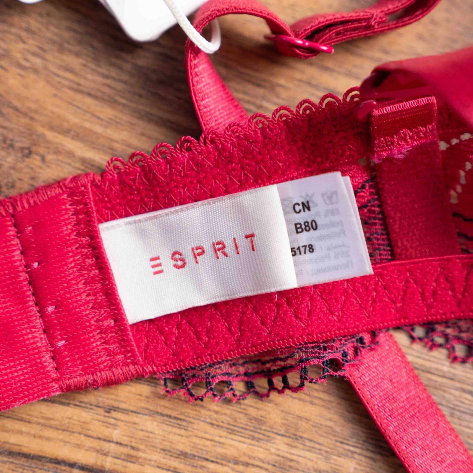 Esprit Red 36B Bra With Multifunctional Straps NWT image 10