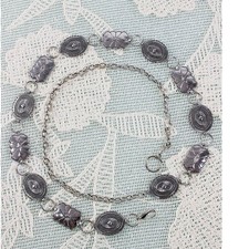 Geometric Western Chain Belt - Silver Cowgirl Chic Statement Accessory