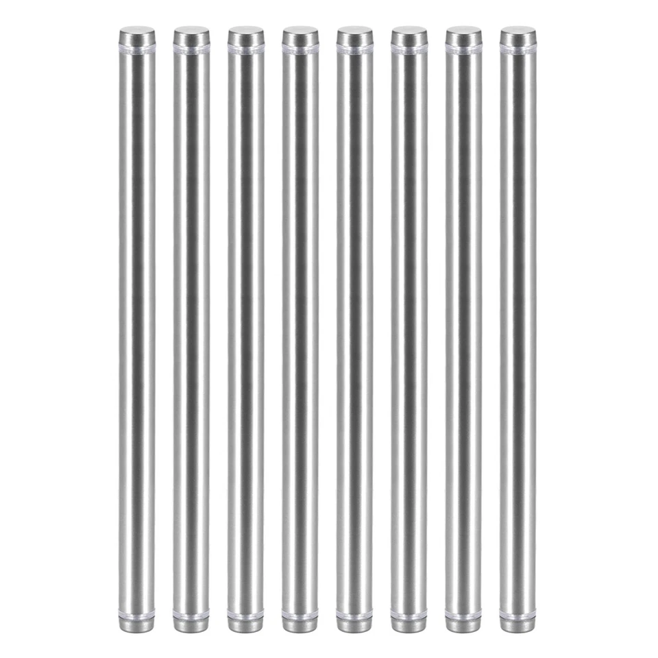 Separador Vidrio Doble Cabeza Acero Inoxidable Separador Soporte 12mmx204mm 8pz. - Imagen 1 de 4