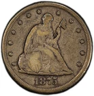 PCGS F 15 1875-CC 20C Seated liberty Twenty Cent Coin (Carson City Mint) Gold L
