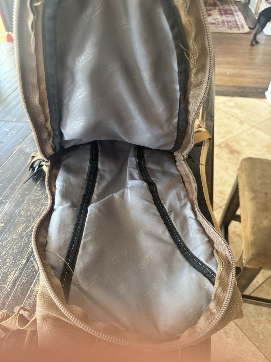 CamelBak Chaos Tactical Backpack Tan Padded Back Adjustable Straps