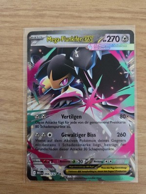 Pokemon Karte Mega Flunkifer Ex 094/132 - MEG Mega Entwicklung - NM DR - Deutsch