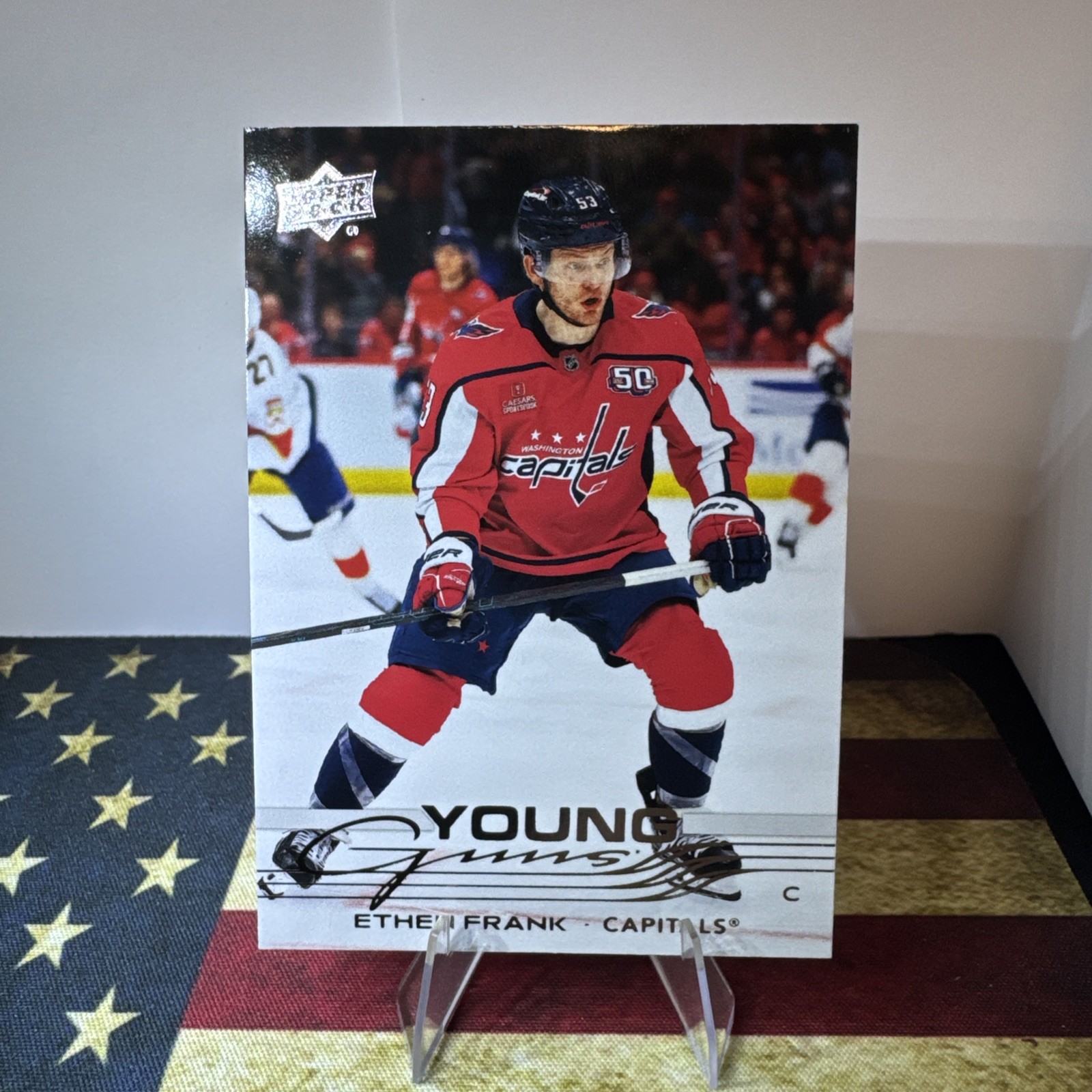 2025-26 UPPER DECK YOUNG GUNS #240 ETHEN FRANK - WASHINGTON CAPITALS