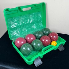 Halex Bocci Bocce Ball Set Regulation Size Lawn Game Hard Case Backyard Beach  