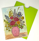 ACEO ORIGINAL Garden Bouquet Flowers Watercolor/Ink - Art by PHarp Watercolors — photo 4