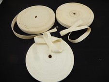 3 Rolls Light to Heavy Weight Cotton Webbing. 1" Wide.
