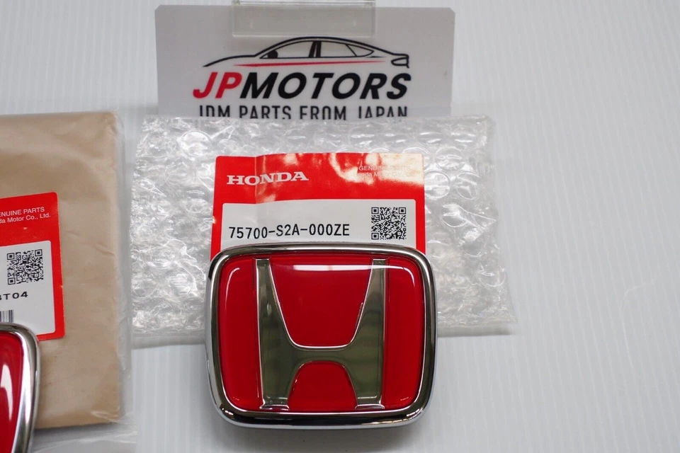 Honda Genuine S2000 Red Emblem Badge Set AP1 AP2 75701-S2A-000ZE 75700-S2A-000ZE - Image 4 of 4