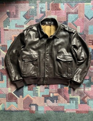 Vintage Schott bomber '80 '90 Leather JacketAviator pilot A2 G-1